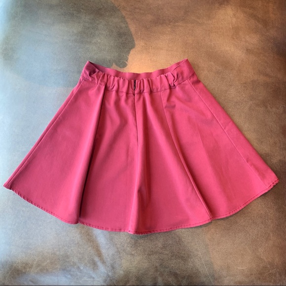 Brandy Melville Red Mini Circle Skirt - Picture 2 of 4